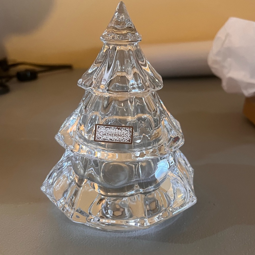 Shannon by Godinger Crystal Tree Candy Dish Holiday Décor